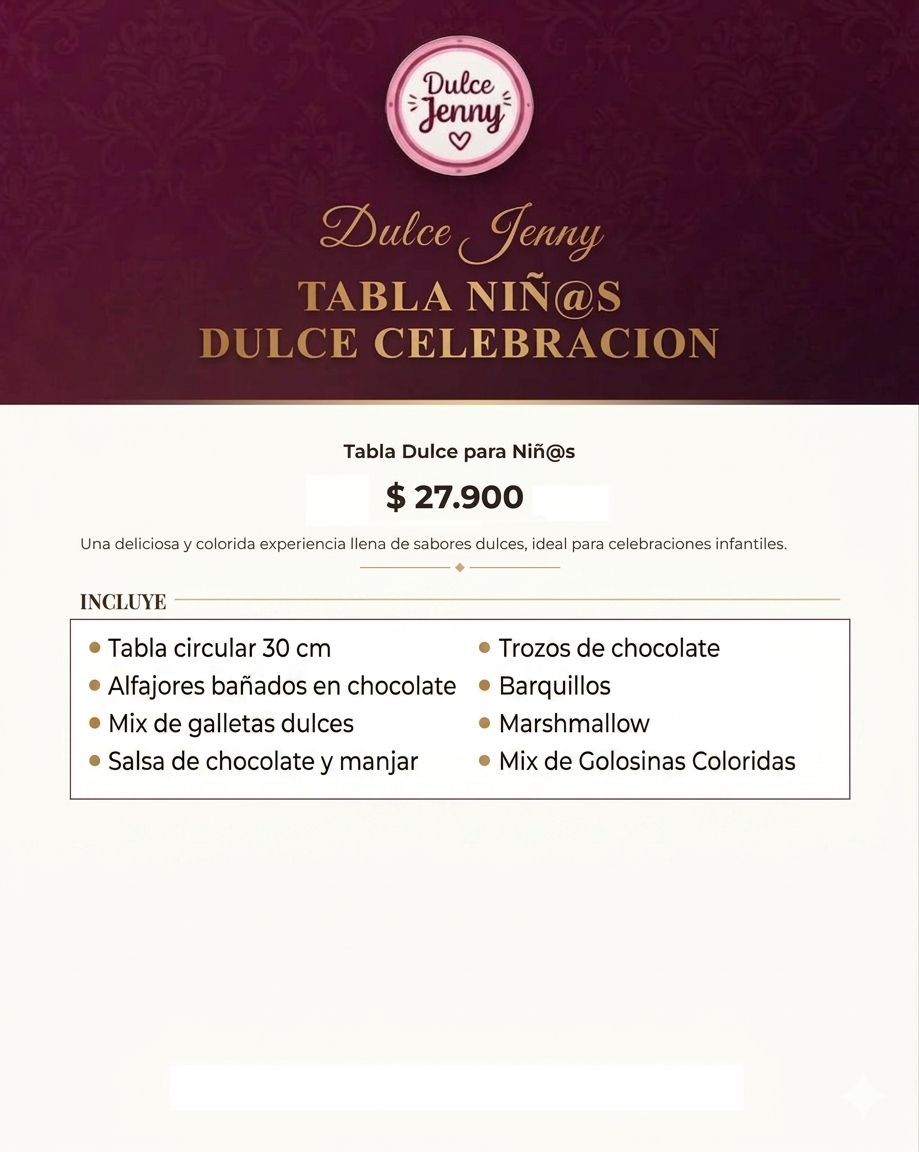 Tabla Niños Dulce