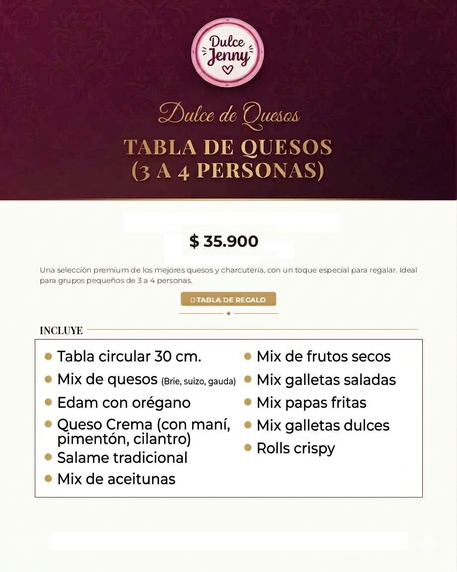 Tabla de Quesos Pequeña